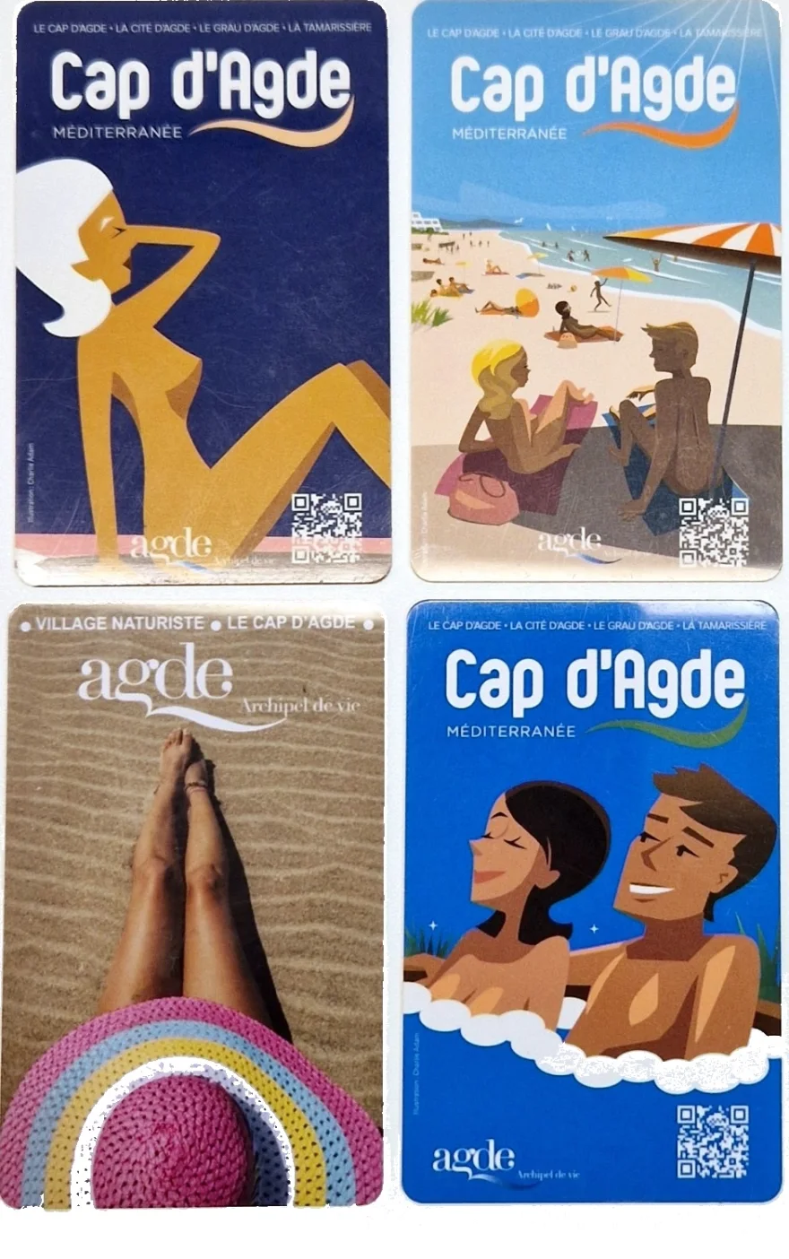 Cartes d'accès du Village Naturiste du Cap d'Agde